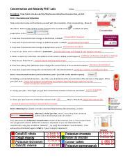 phet molarity and concentration answer key