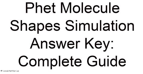 Phet Molecule Shapes Simulation Answer Key