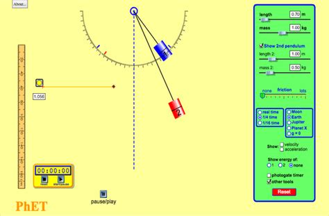 phet tutorial pendulum lab mastering physics answers