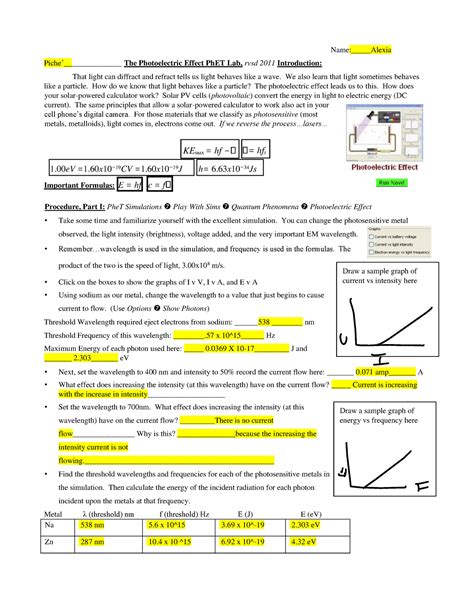 Read Phet Photoelectric Effect Answers 