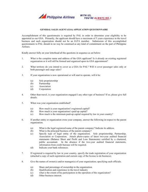 Philippine Airlines Application