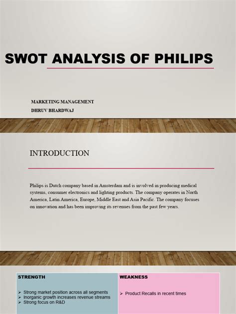 Philips Swot Analysis 2013