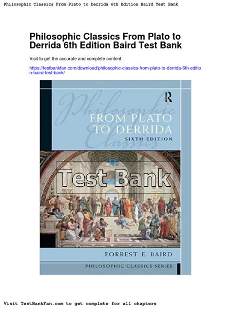 Full Download Philosophic Classics 6Th Edition From Plato To Derrida Pdf Book 