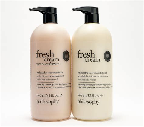 philosophy super-size fresh & creamy gel, lotion & body spritz set - QVC