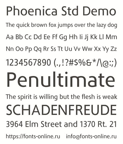 phoenica std font free downloads