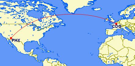 The shortest route between Miami and Baja-C
