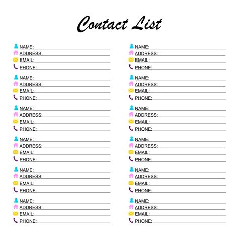 Phone Contact List