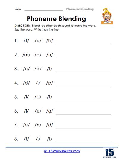 Phoneme Blending Worksheets 15 Worksheets Com Blending Phonemes Worksheet - Blending Phonemes Worksheet