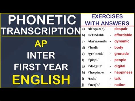 Full Download Phonetic Transcription Exercises With Answers Jiuguiore 
