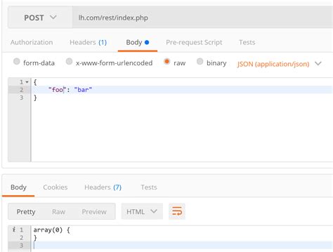 php Send POST data via raw json with postman Stack Overflow