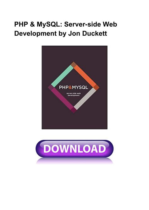 Php Mysql Server Side Web Development