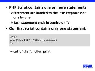 Php Semicolon