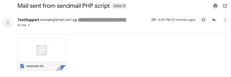 php sendmail