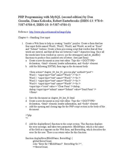 Full Download Php Programming With Mysql Second Edition Answers 