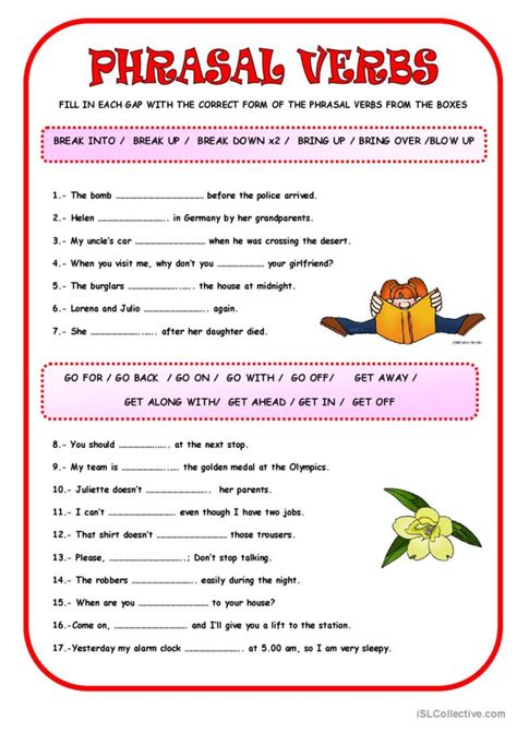 Phrasal Verbs Worksheet 4 Correct The Mistake Using Verbs Correctly Worksheet - Using Verbs Correctly Worksheet