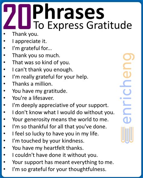 Phrases About Gratitude