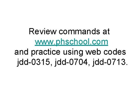 Phschool Web Codes