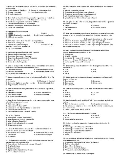 Phtls Examen