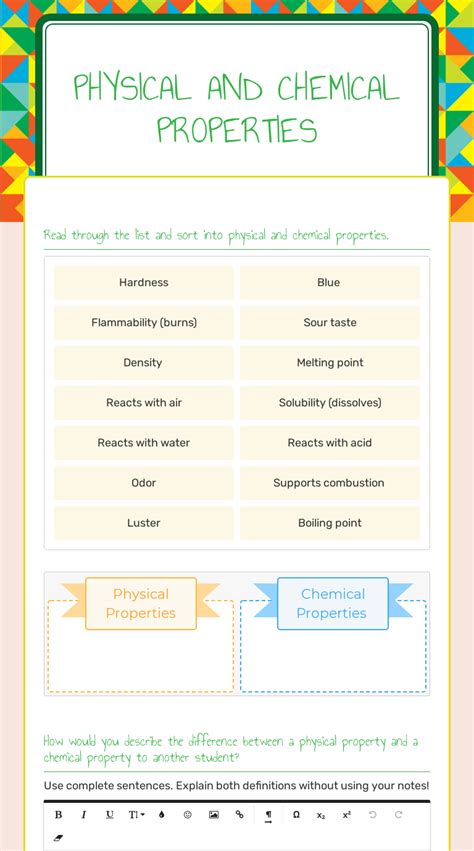 Physical And Chemical Properties Worksheet Flashcards Quizlet Physical Or Chemical Property Worksheet - Physical Or Chemical Property Worksheet