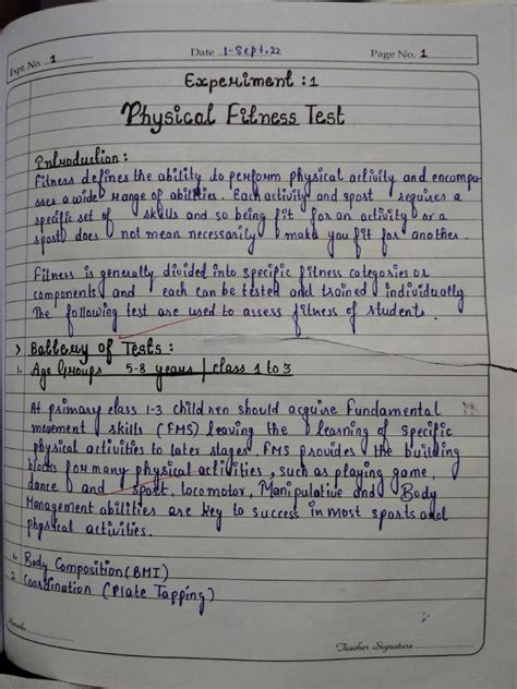 Physical Education Class 12 Practical File