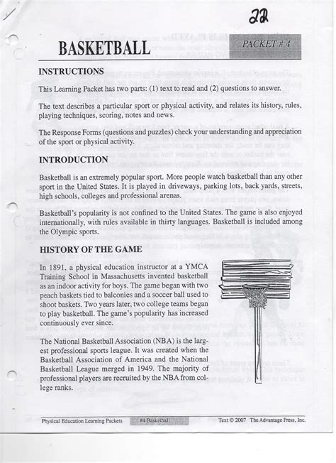 Physical Education Learning Packets Flag Football