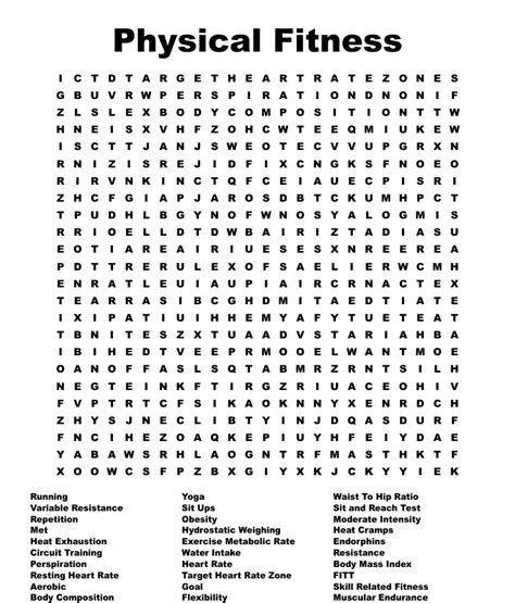 Physical Education Word Search Wordmint Physical Education Word Searches - Physical Education Word Searches