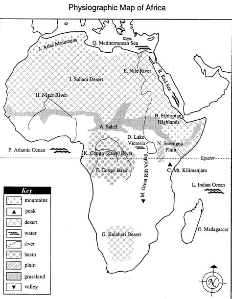 Physical Features Of Africa Worksheet   Africa Unit Study - Physical Features Of Africa Worksheet