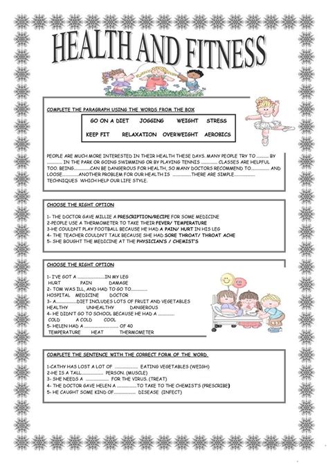 Physical Fitness And Nutrition Worksheet Term Paper 5 Components Of Fitness Worksheet - 5 Components Of Fitness Worksheet