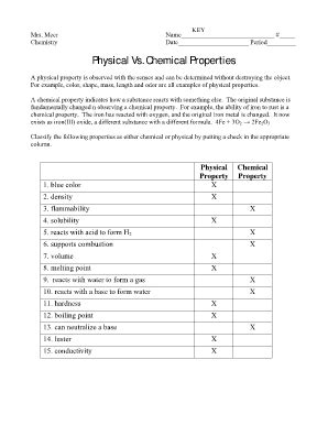 Physical Or Chemical Property Worksheet   Physical And Chemical Property Worksheets K12 Workbook - Physical Or Chemical Property Worksheet