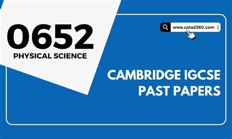 Physical Science 0652 Igcse Past Papers Papacambridge Physical Science 2 - Physical Science 2