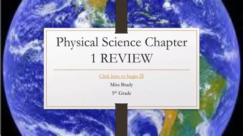 Physical Science Chapter 1 Review