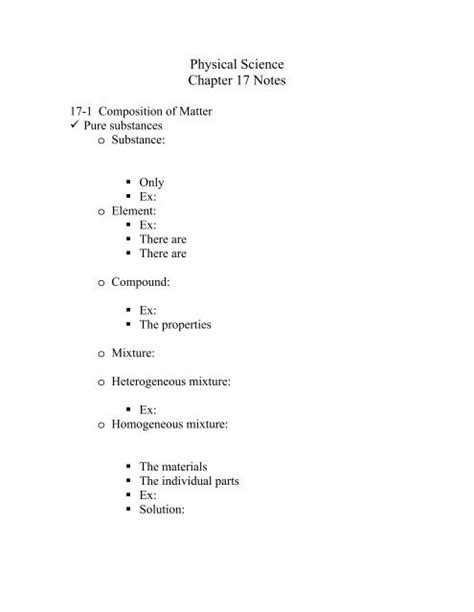 Physical Science Chapter 17 Test Answers