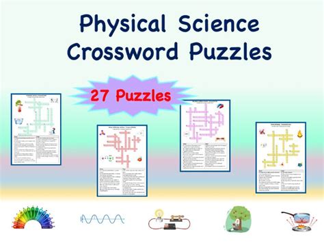 Physical Science Crossword Puzzle Worksheets Bundle No Prep Physical Science Crossword Puzzle - Physical Science Crossword Puzzle