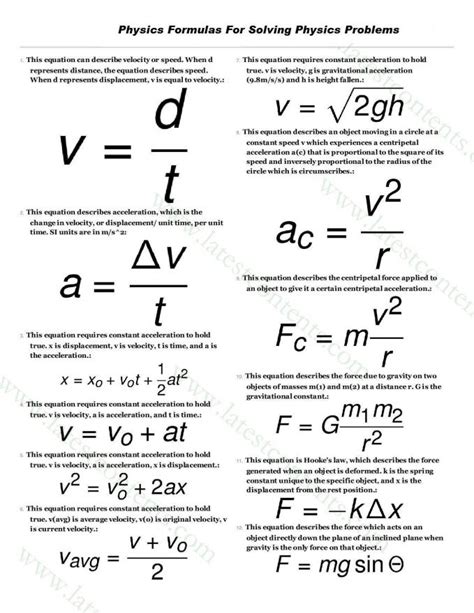 Physical Science Formulas   Pdf The Cambridge Handbook Of Physics Formulas Fisica - Physical Science Formulas