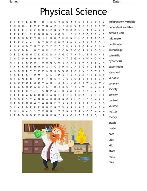 Physical Science Puzzles   Physical Science Word Search - Physical Science Puzzles