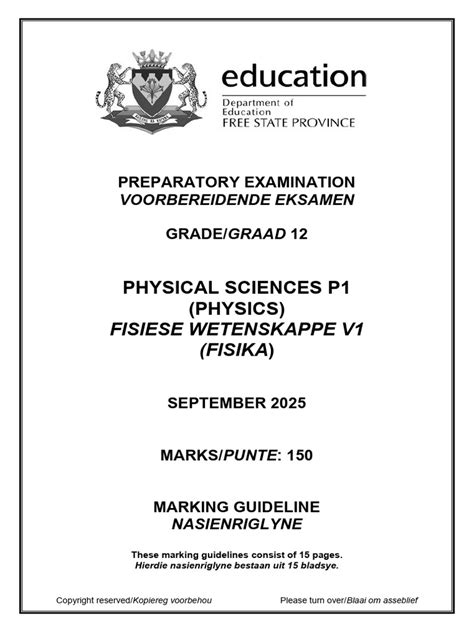 Physical Sciences P1 Eng Prep Exam 2008