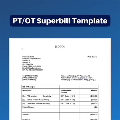 Physical Therapy Superbill