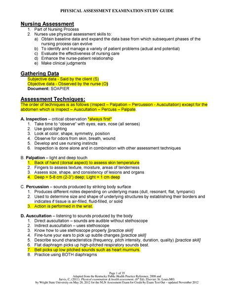 Download Physical Education Exam Study Guide 