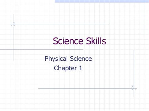 Download Physical Science Chapter 1 Skills 