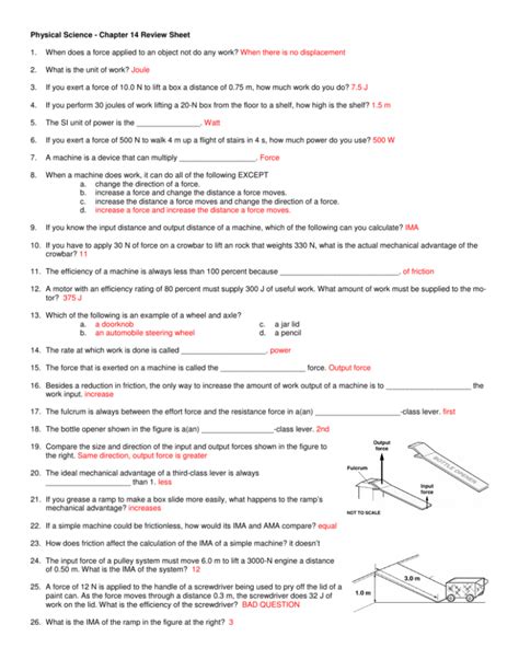 Full Download Physical Science Chapter 14 Wordwise Answers 