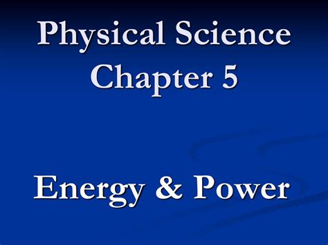 Read Online Physical Science Chapter 5 