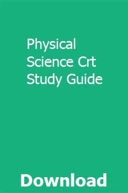 Full Download Physical Science Crt Study Guide 