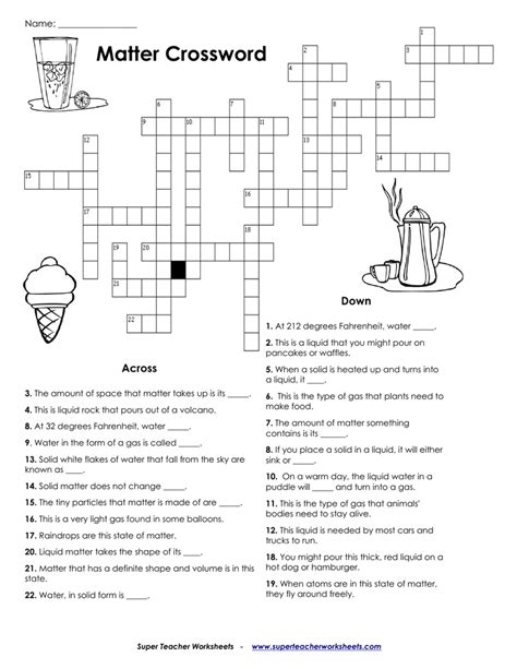 Read Online Physical Science Grade 8 Chapter 4 Crossword Puzzle Matter Answer Key 