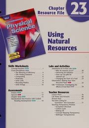 Read Physical Science Using Natural Resources Chapter 23 Resource File Paperback 