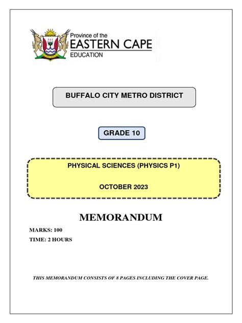 Download Physical Sciences Paper 1 September 2013 Memorandum 