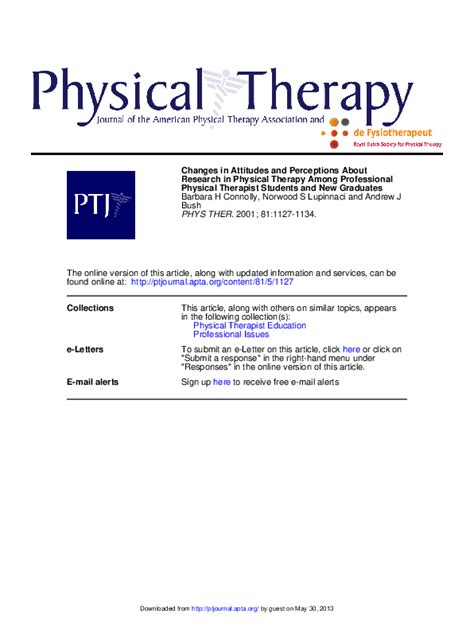 Read Physical Therapy Research Papers 
