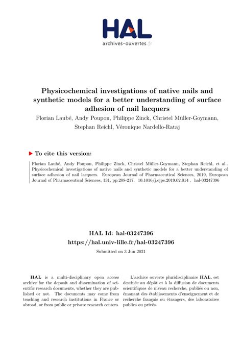 Physicochemical Investigations Of Native Nails And Sciencedirect Nail Science - Nail Science
