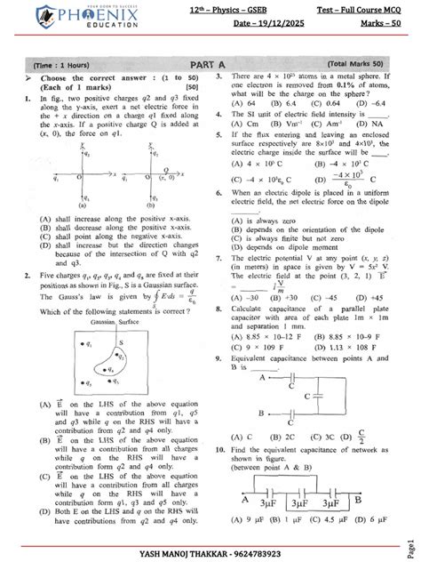 Physics 12th Gseb