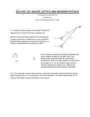 Physics 203 Nyc 05 Waves Optics Modern Physics Sample