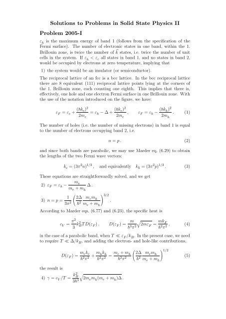 Physics 3 Problems Ii Solid State Physics